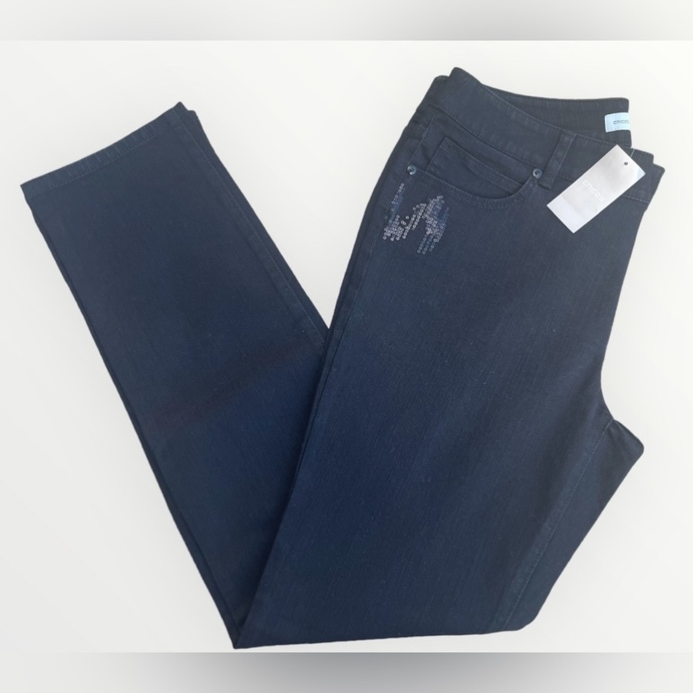 Chico’s Platinum Denim Black Jeans - Picture 2 of 8